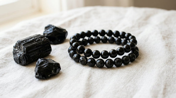 Black tourmaline and black obsidian bracelet comparison cover image