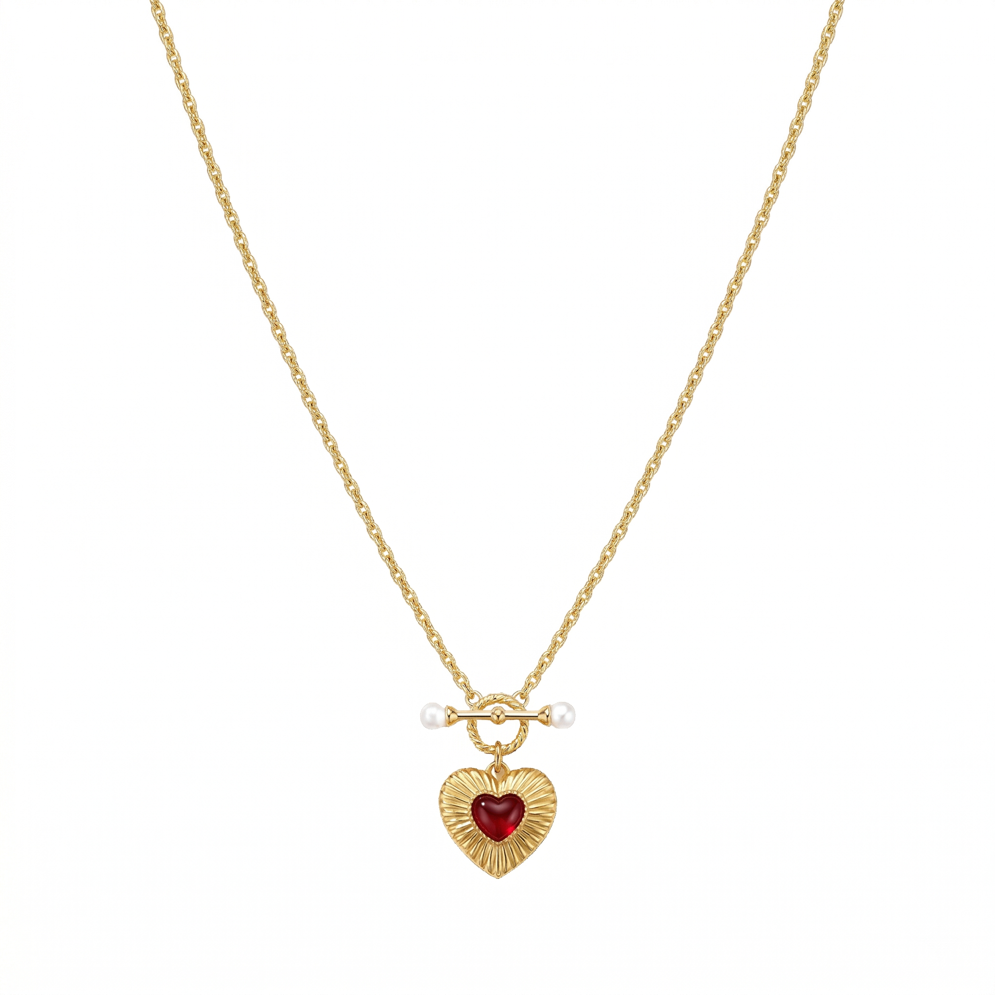 Carnelian Necklace in 18K Gold Plated Silver